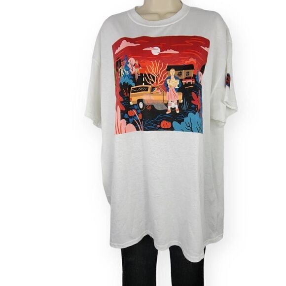 Stranger Things White Graphics T-Shirt Adult XL - Picture 1 of 3